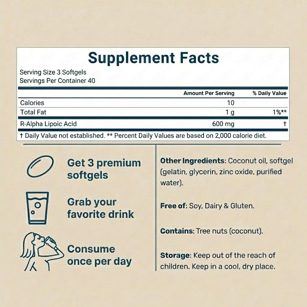 Nervaya R-Alpha Lipoic Acid Neuropathy Relief & Nerve Support