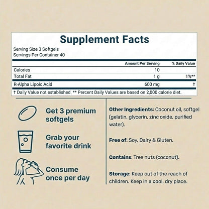 Nervaya R-Alpha Lipoic Acid Neuropathy Relief & Nerve Support